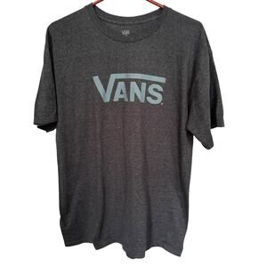 VANS Off The Wall Classic Logo Gray T-Shirt Large Skateboarding Warped Tour